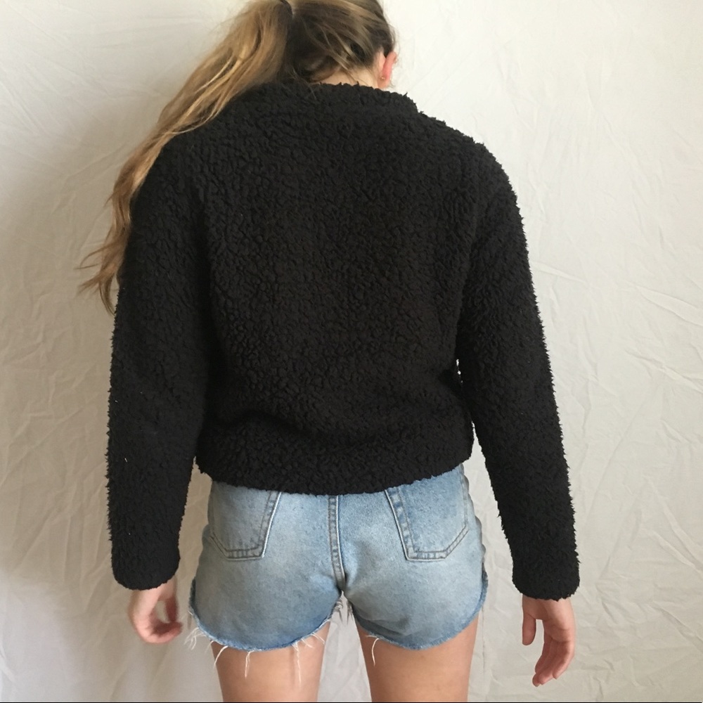 Fuzzy black urban outfitters sweater